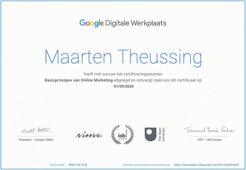Google certificering, Bulldata.nl, google, website laten maken,